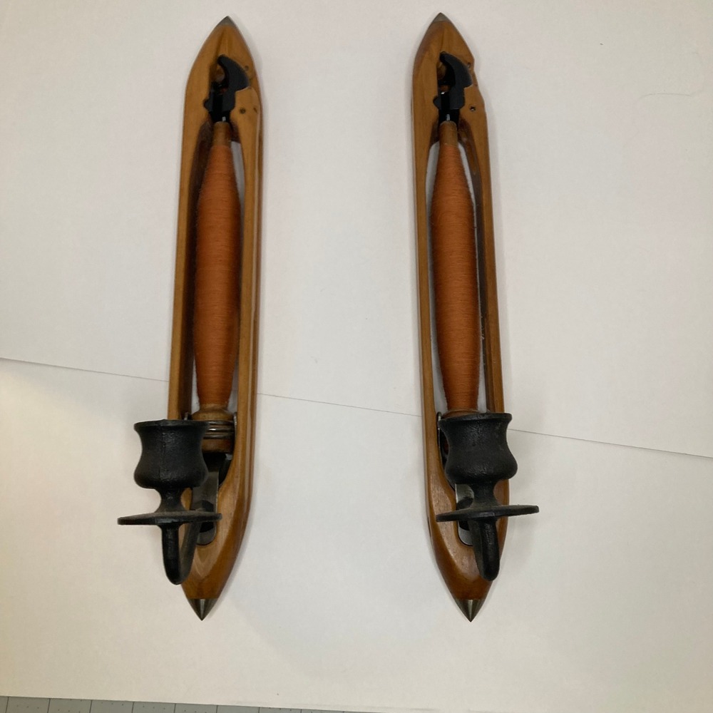 Vintage Wooden Shuttle Wall Sconce Candleβ Holder Set Rustic Farmhouse Decor